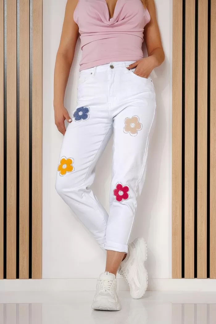 Blugi MomFit Dama Carol Albi #A718