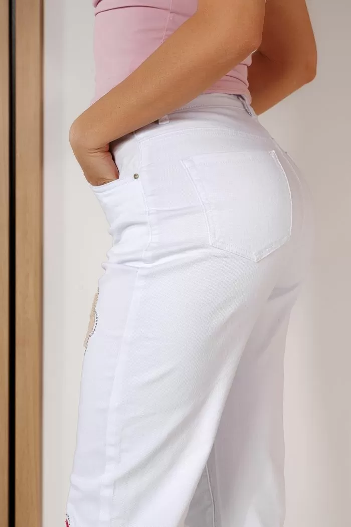 Blugi MomFit Dama Carol Albi #A718