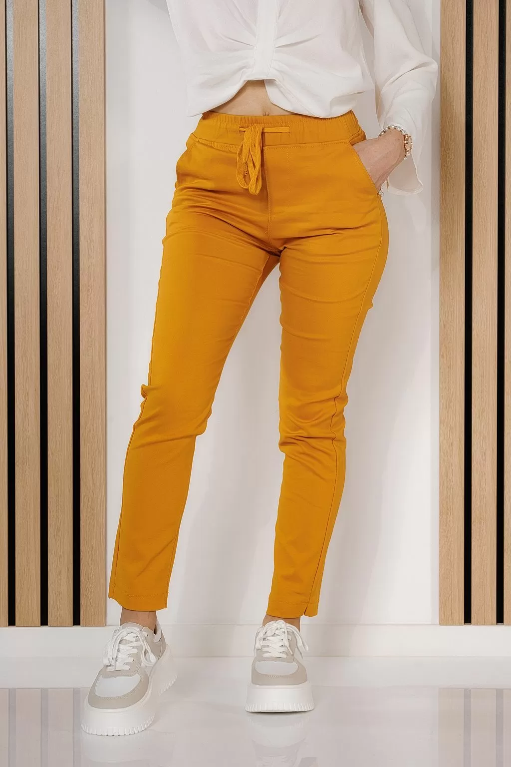 Pantaloni Casual Dama Denise Galbeni #A720