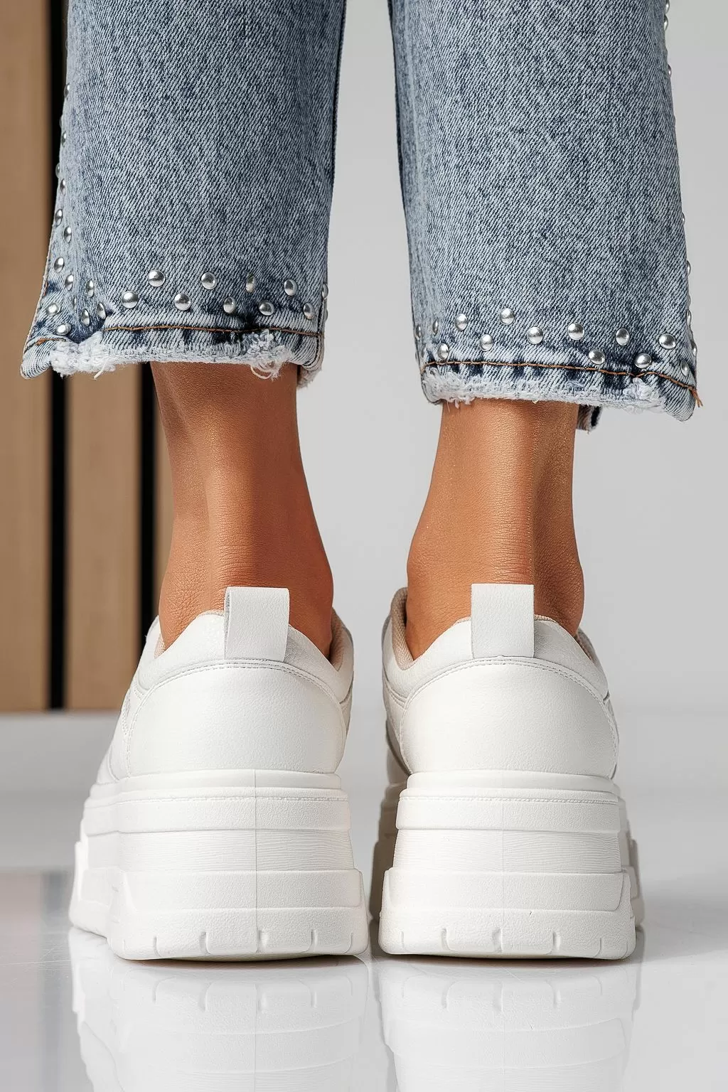 Adidasi dama khaki din piele ecologica Kayly #21060