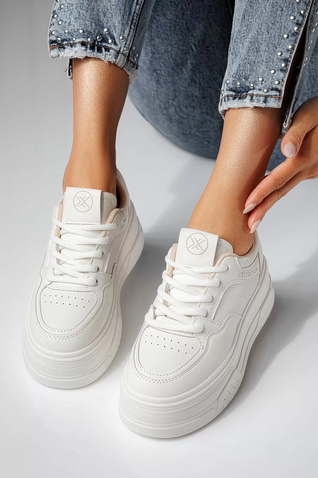 Adidasi dama khaki din piele ecologica Kayly #21060