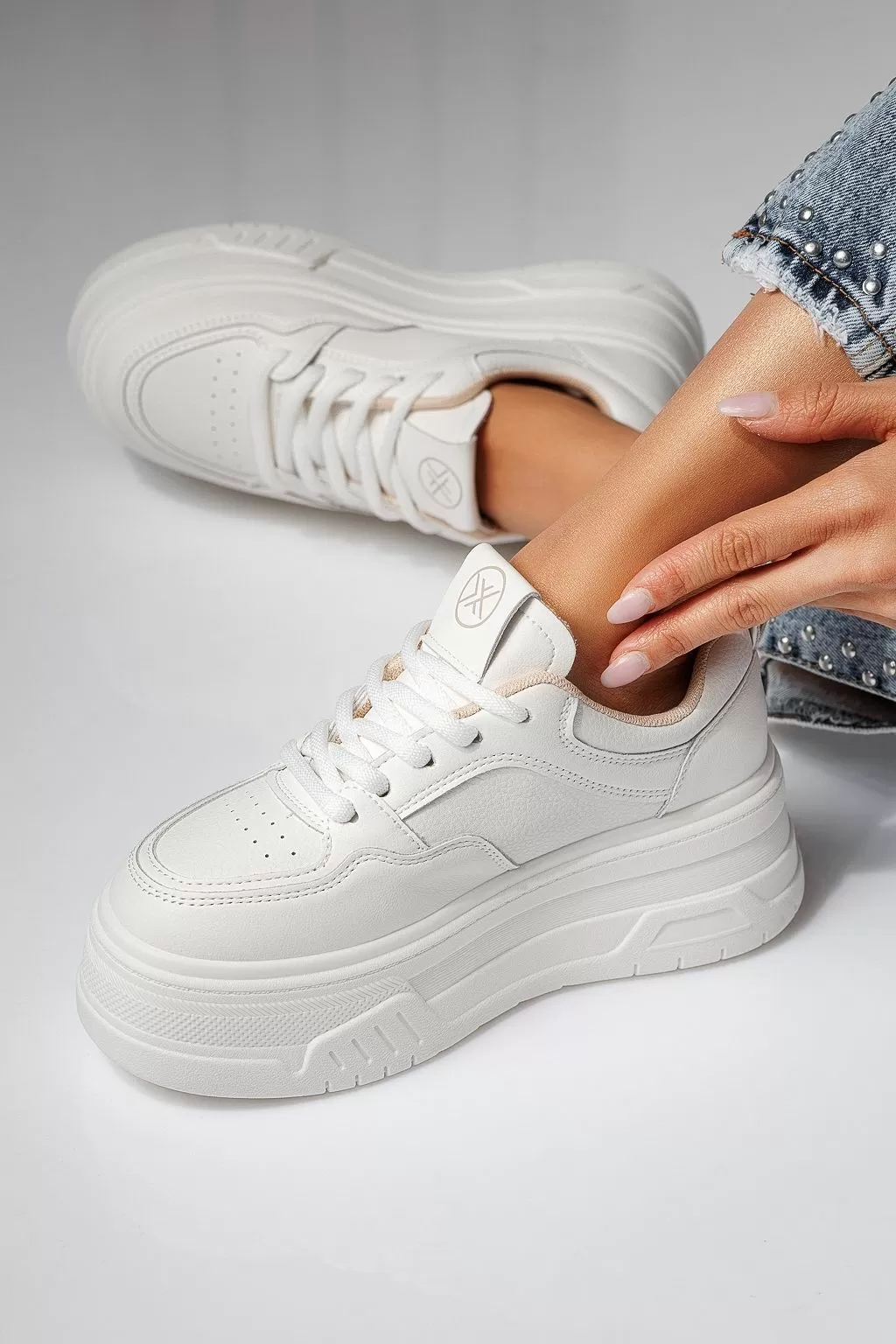 Adidasi dama khaki din piele ecologica Kayly #21060