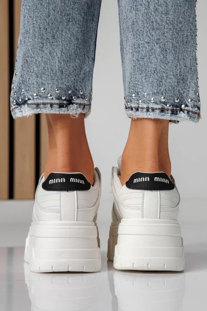 Adidasi dama negri din piele ecologica Janet #21064
