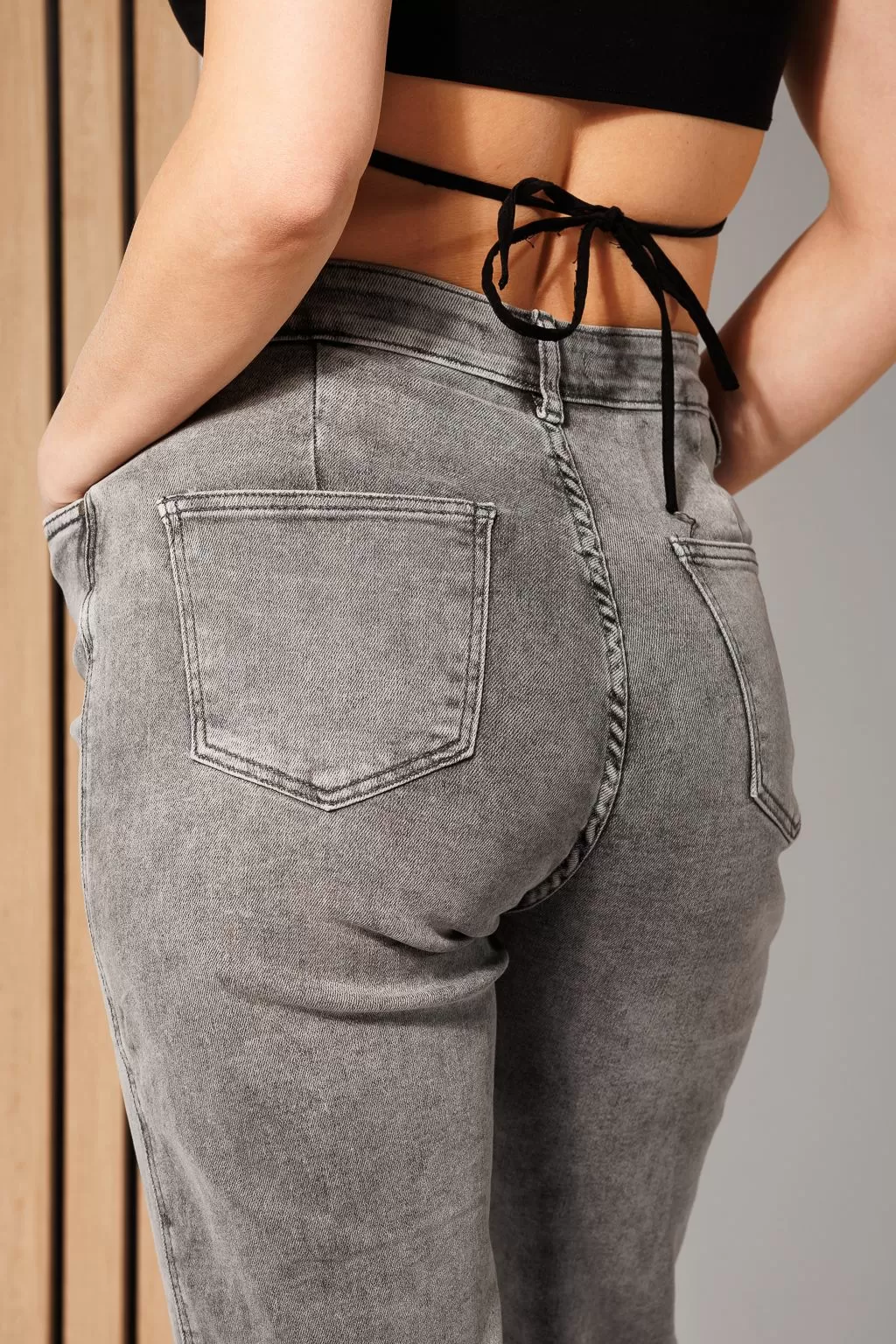 Blugi MomFit Dama Alaia Gri #A741