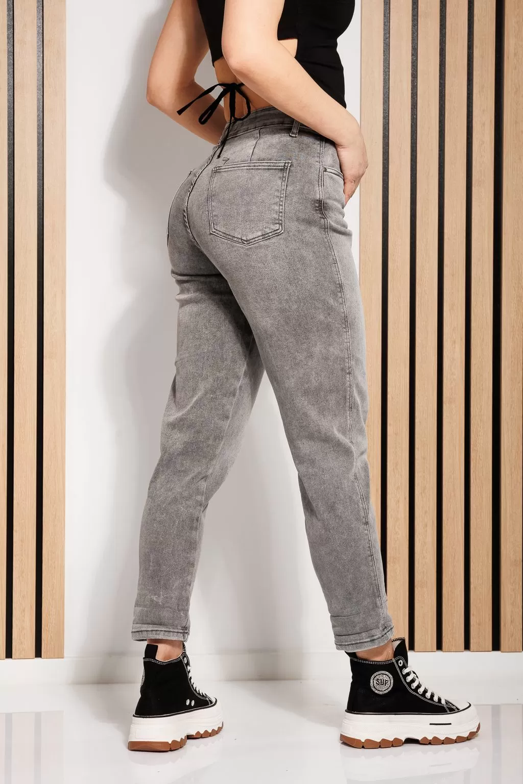 Blugi MomFit Dama Alaia Gri #A741