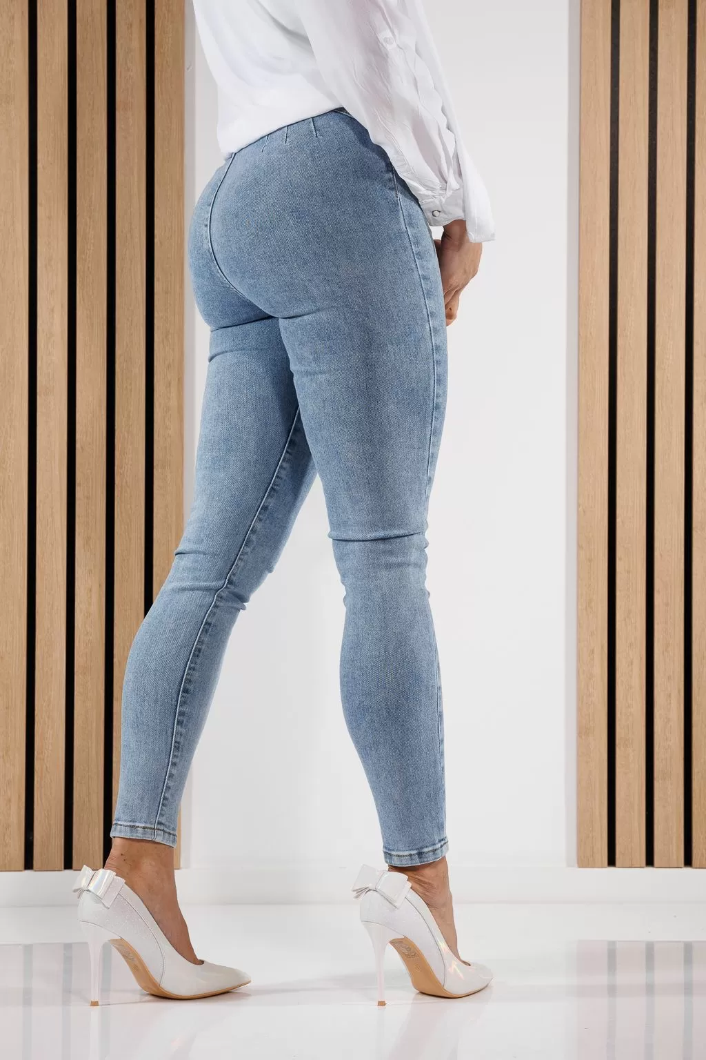 Blugi Skinny cu PushUp Dama Ami Albastri #A743