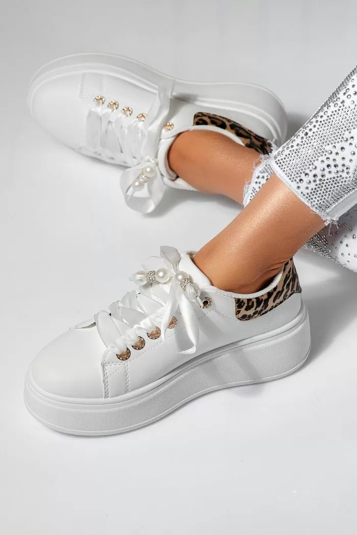 Adidasi dama leopard din piele ecologica Linda #21178