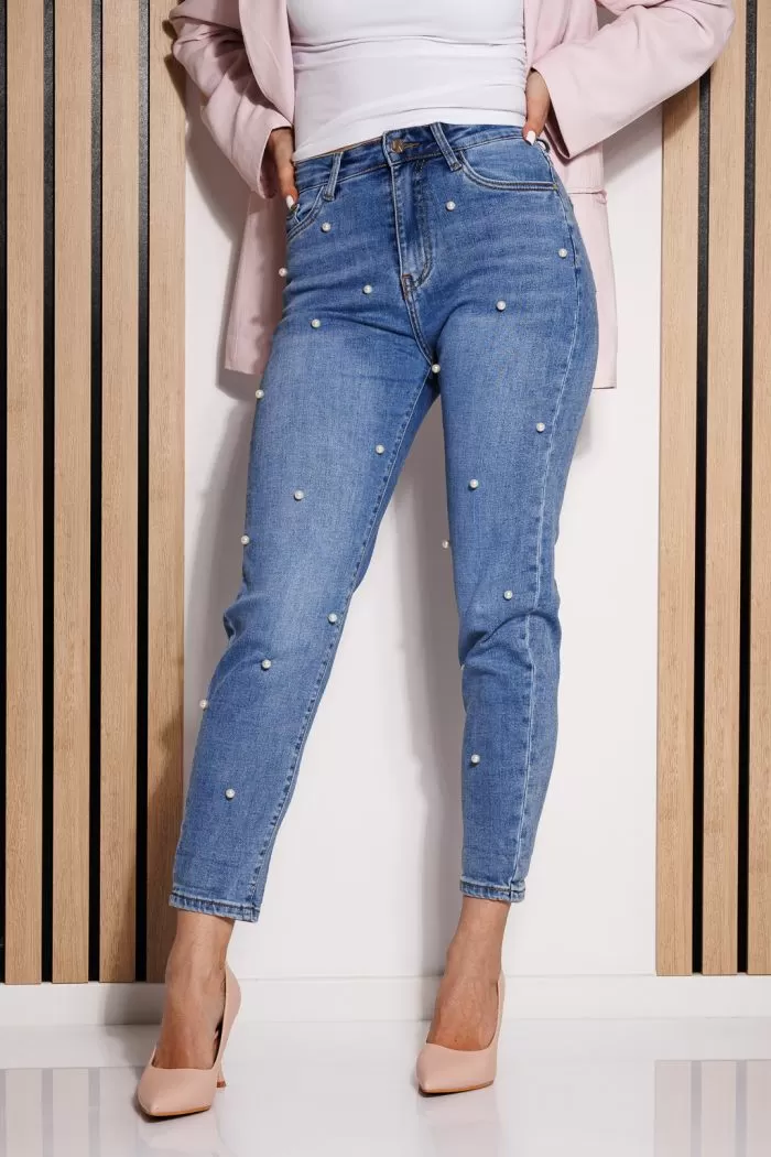 Blugi MomFit Dama Valentina Albastri #A774