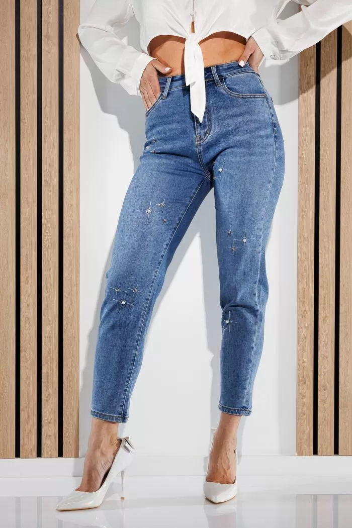 Blugi MomFit Dama Sara Albastri #A776
