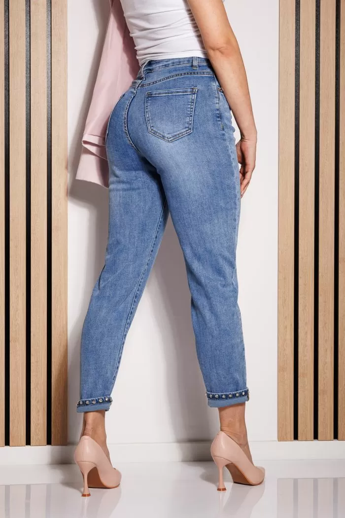 Blugi MomFit Dama Narcisa Albastri #A779