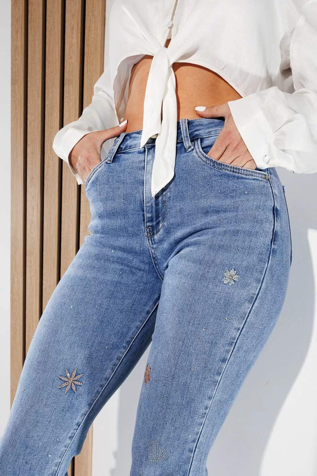 Blugi MomFit Dama Anya Albastri #A787