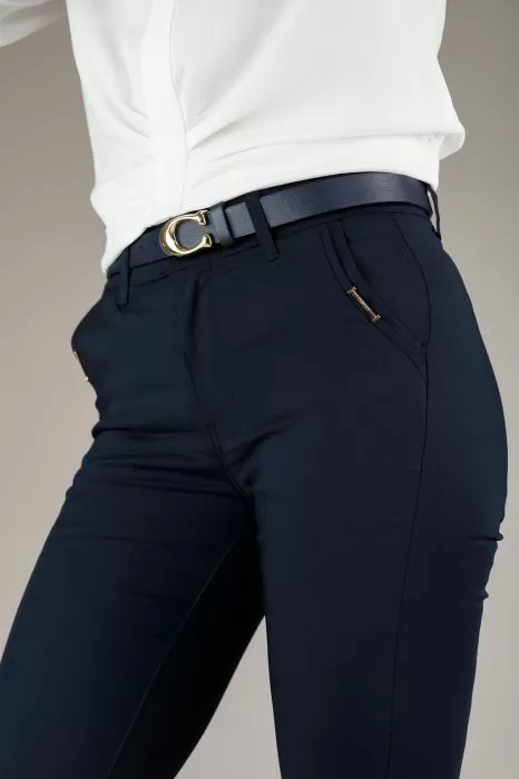 Pantaloni Casual Dama Chris Bleumarin #A805