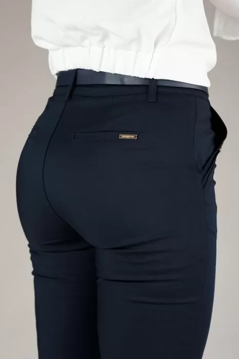 Pantaloni Casual Dama Chris Bleumarin #A805