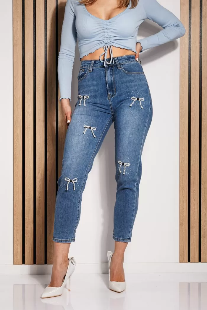 Blugi MomFit Dama Alexandra Albastri #A821