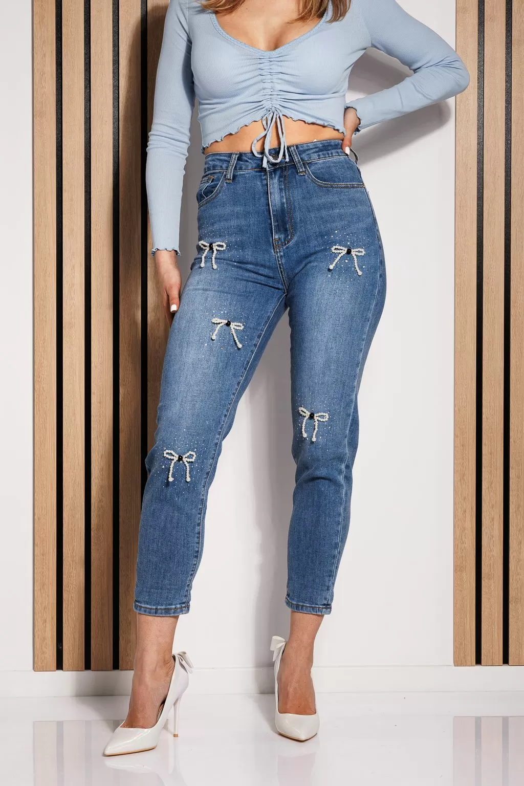 Blugi MomFit Dama Alexandra Albastri #A821