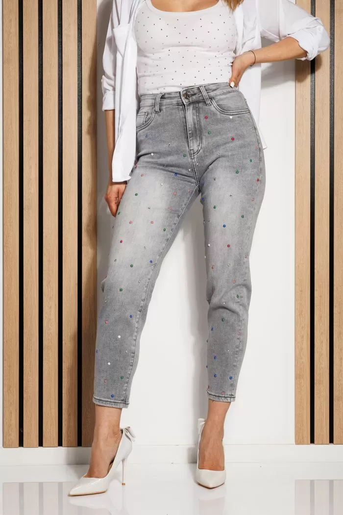Blugi MomFit Dama Lora Gri #A824