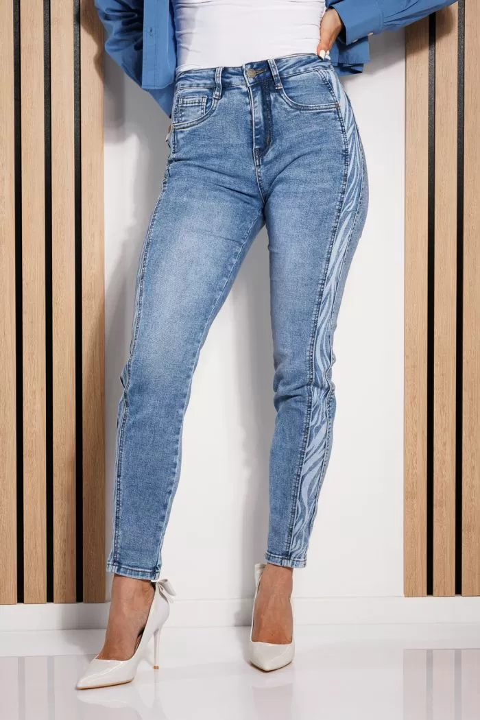 Blugi MomFit Dama Eva Albastri #A836