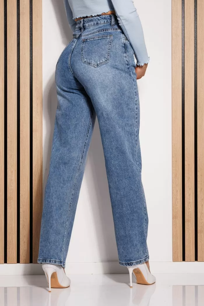 Blugi MomFit Dama Elena Albastri #A838