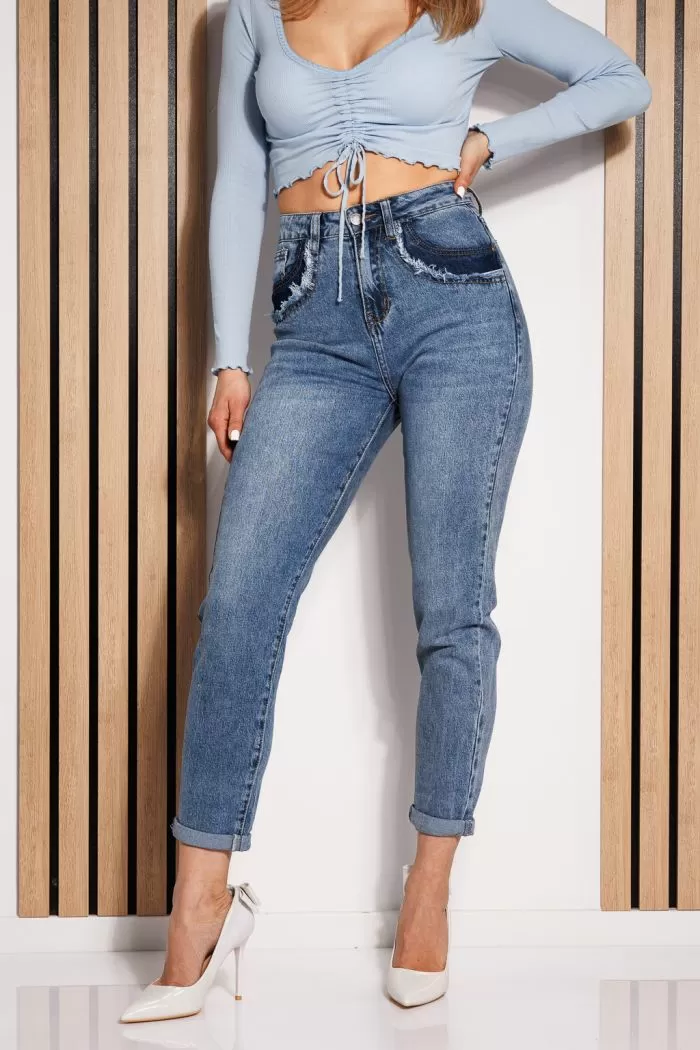 Blugi MomFit Dama Ilina Albastri #A839