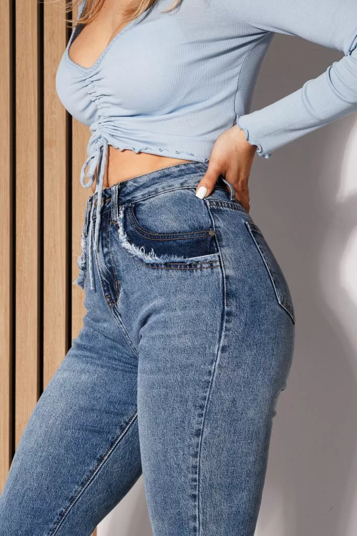 Blugi MomFit Dama Ilina Albastri #A839