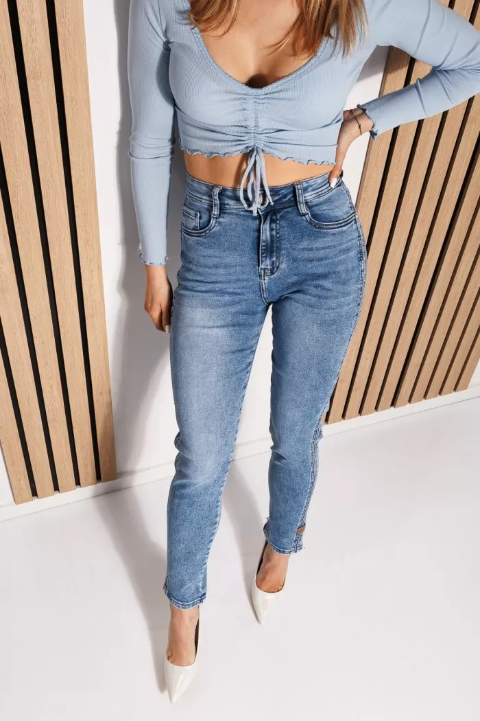 Blugi MomFit Dama Sofia Albastri #A840