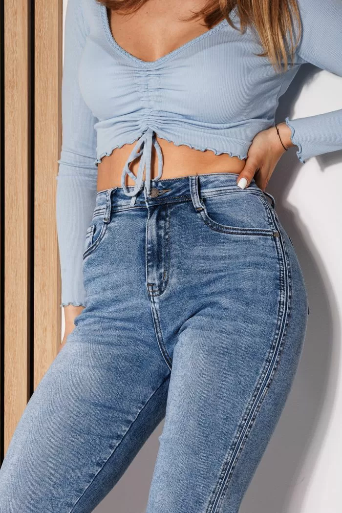 Blugi MomFit Dama Sofia Albastri #A840
