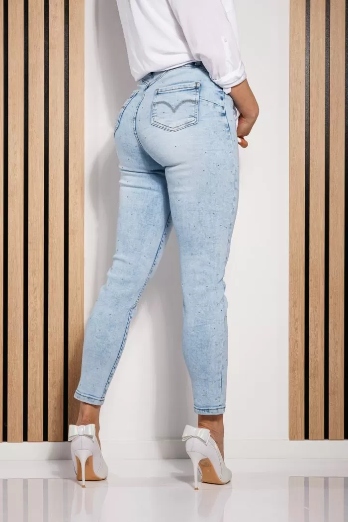 Blugi Boyfriend PushUp Dama Isabel Albastri #A849