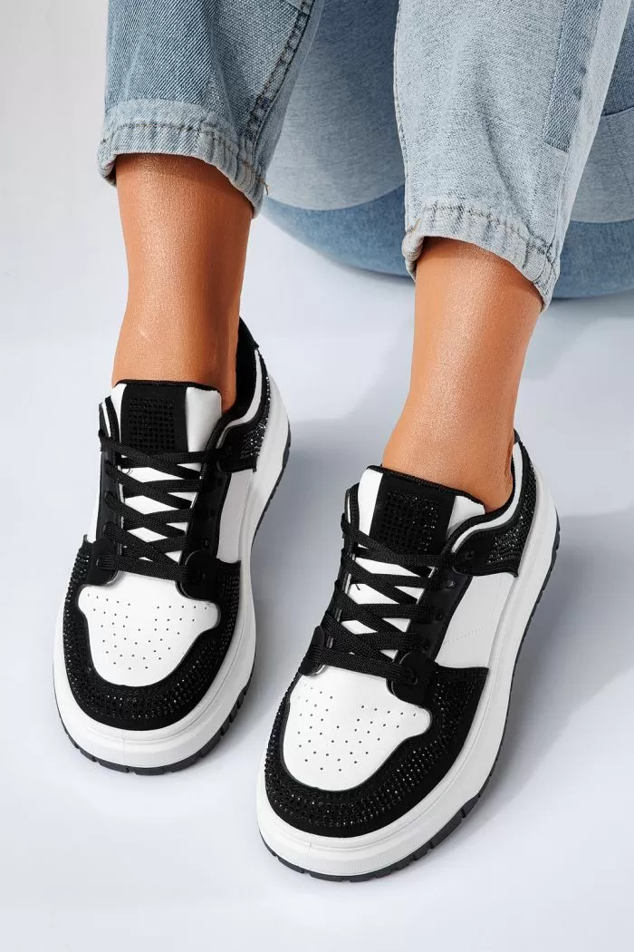 Adidasi dama negri din piele ecologica Anais #21287