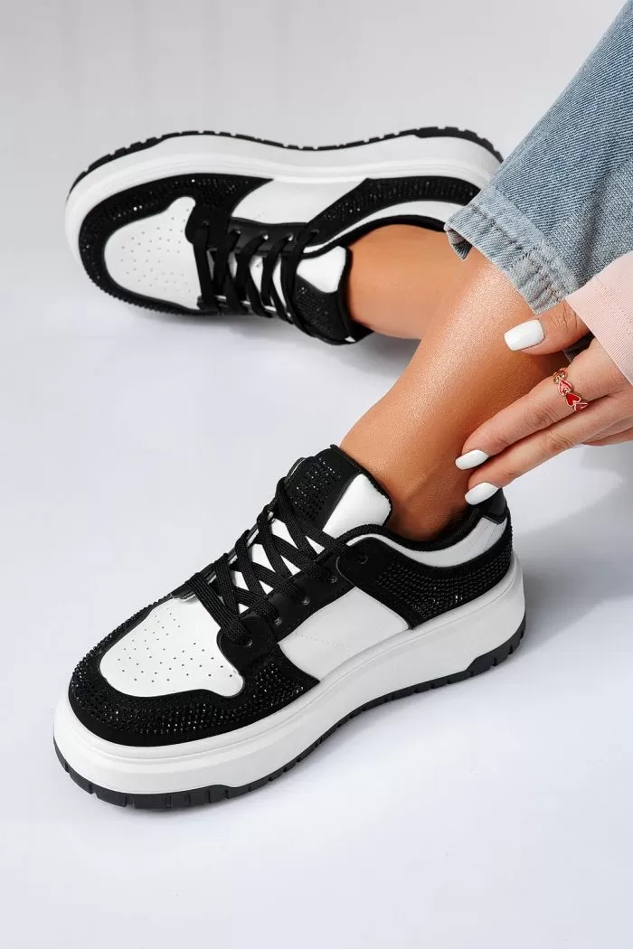 Adidasi dama negri din piele ecologica Anais #21287