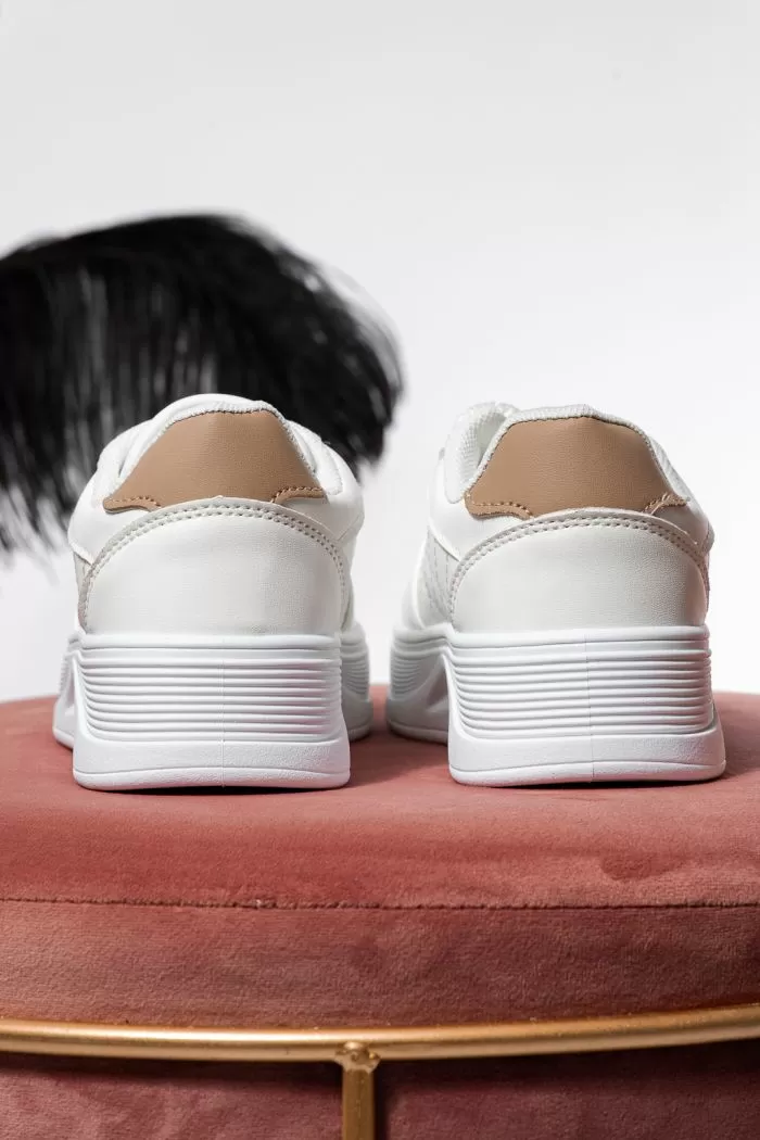 Adidasi copii khaki din piele ecologica Iris #21331