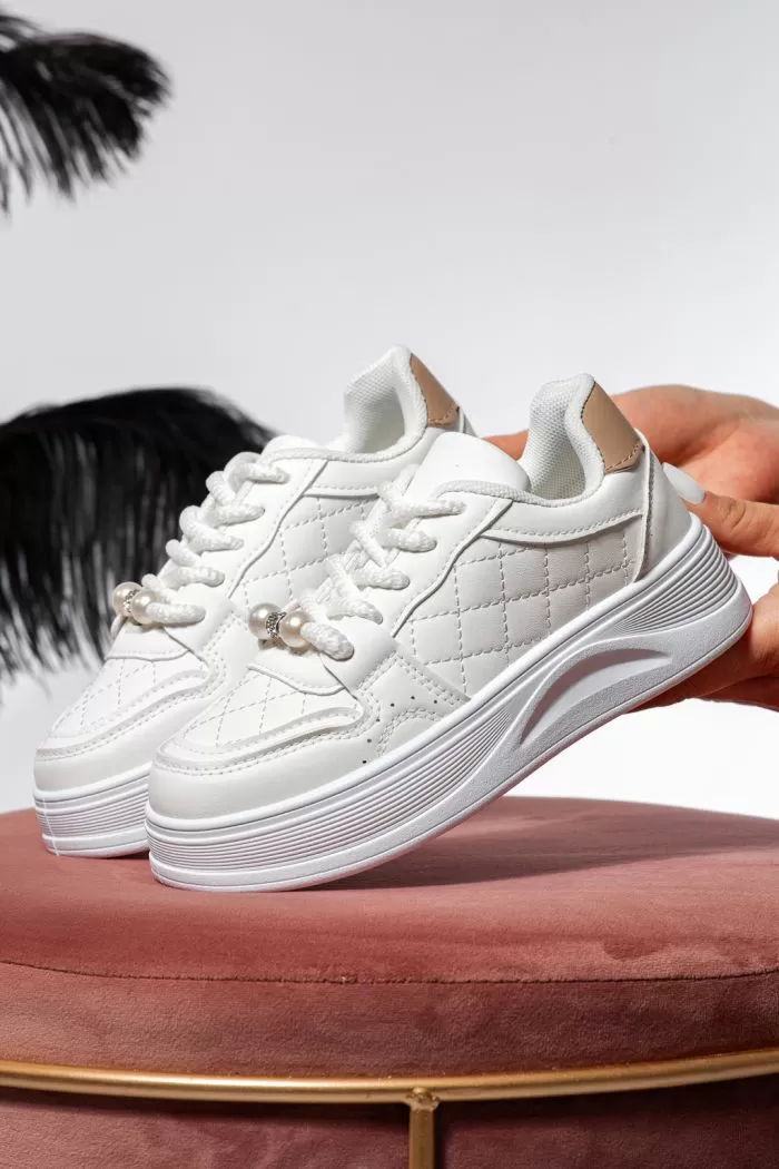 Adidasi copii khaki din piele ecologica Iris #21331