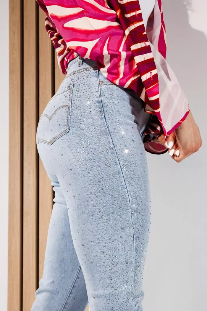 Blugi Skinny Dama Yara Albastri #A899