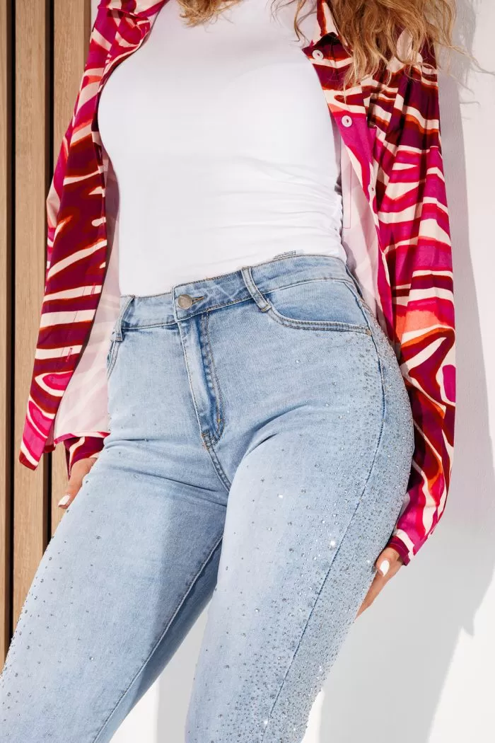 Blugi Skinny Dama Yara Albastri #A899