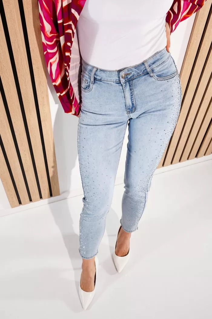 Blugi Skinny Dama Yara Albastri #A899