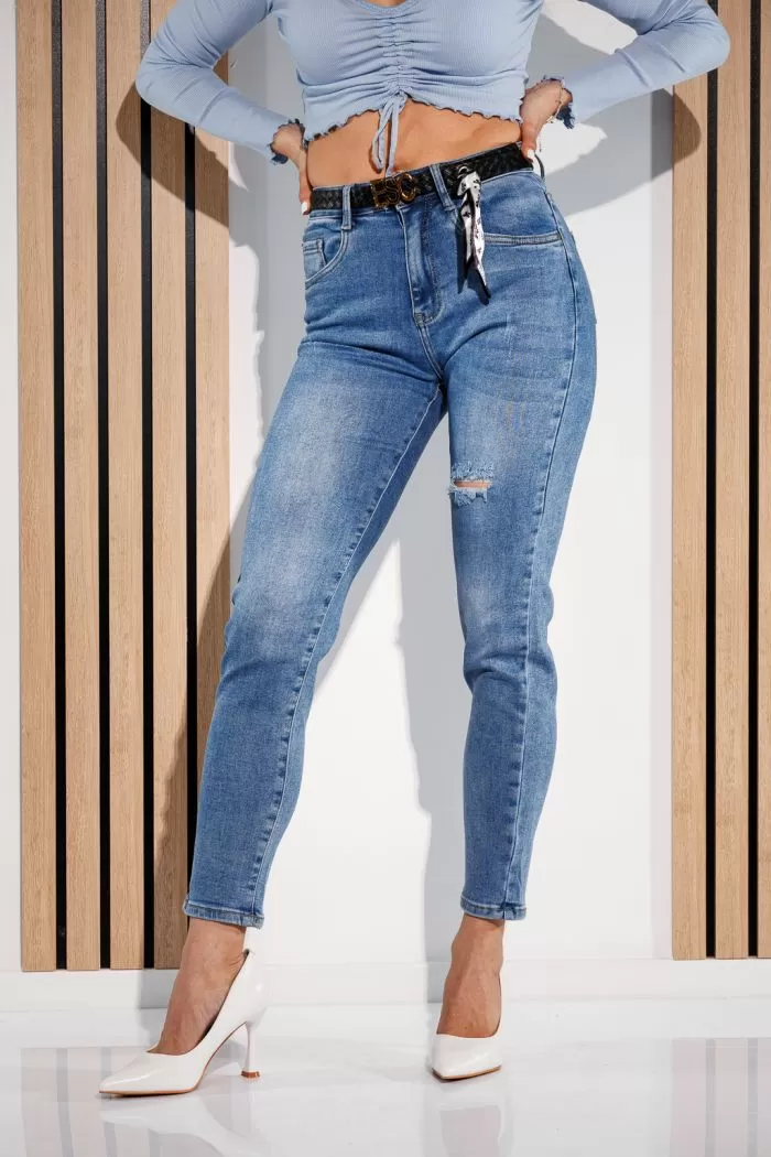 Blugi MomFit Dama Betsy Albastri #A909