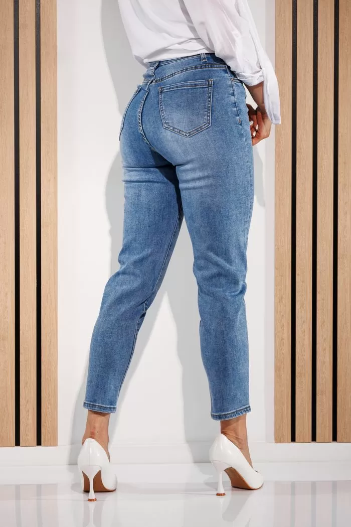 Blugi MomFit Dama Olivia Albastri #A927