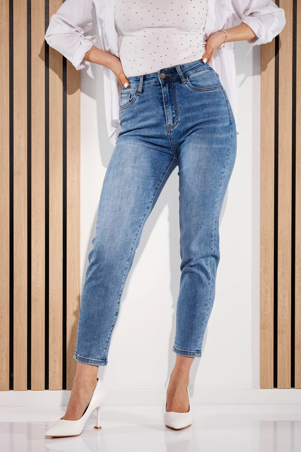 Blugi MomFit Dama Olivia Albastri #A927