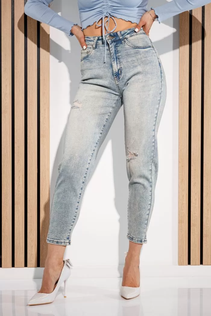 Blugi MomFit Dama Palmer Allbastri #A930