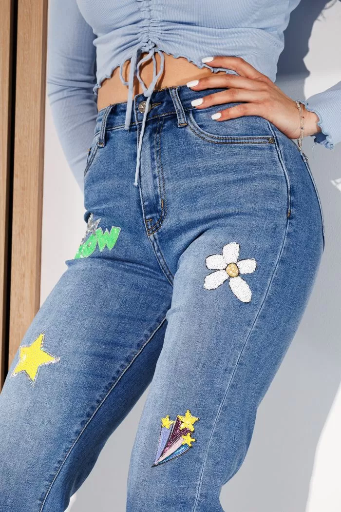 Blugi BaggyFit Dama Sofia Albastri #A934