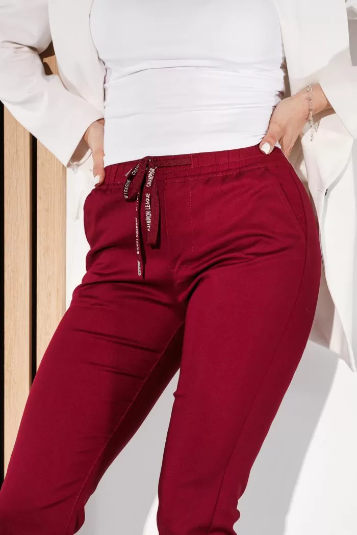 Pantaloni Casual Dama Thea Bordo #A937