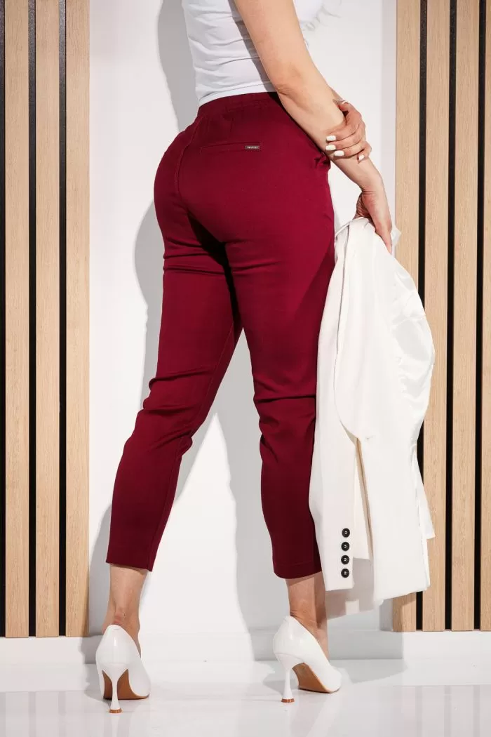 Pantaloni Casual Dama Thea Bordo #A938