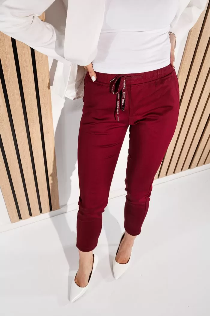 Pantaloni Casual Dama Thea Bordo #A938