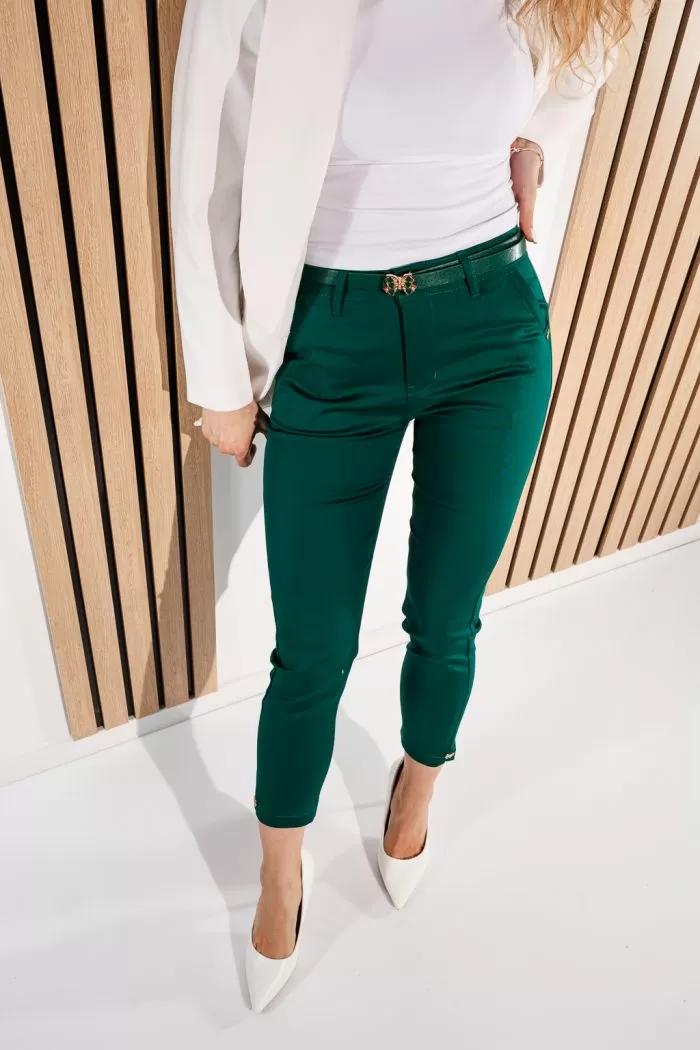 Pantaloni Casual Dama Dalia Verzi #A949