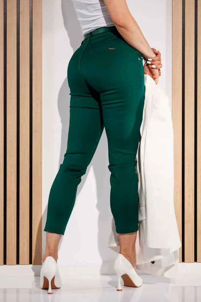 Pantaloni Casual Dama Dalia Verzi #A949