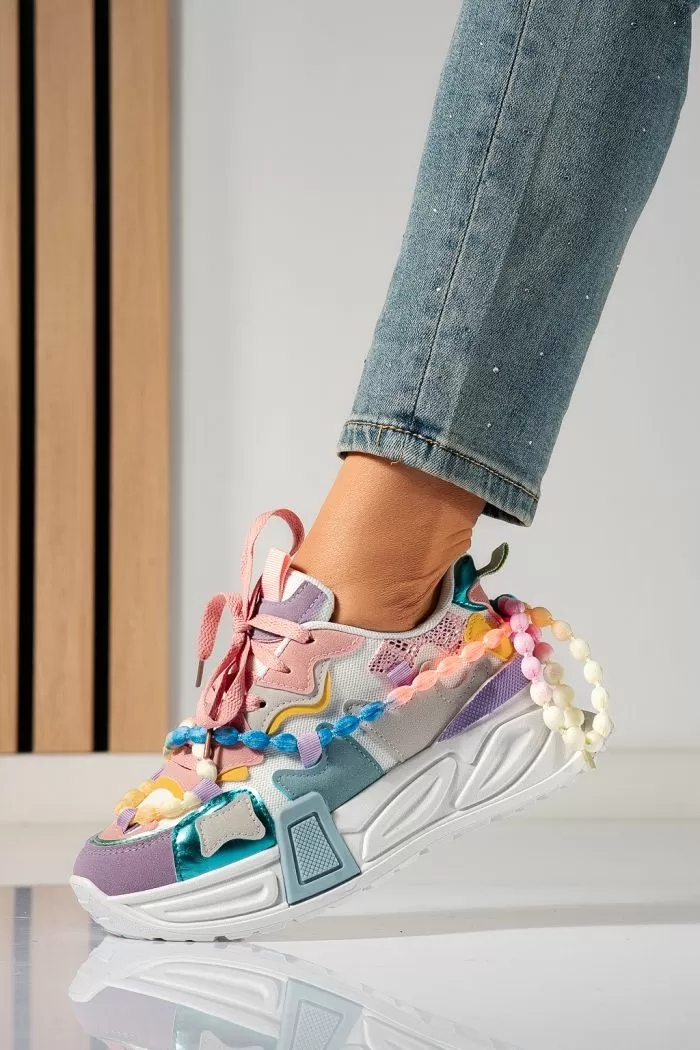 Adidasi dama multicolor din piele ecologica Maddy #21432