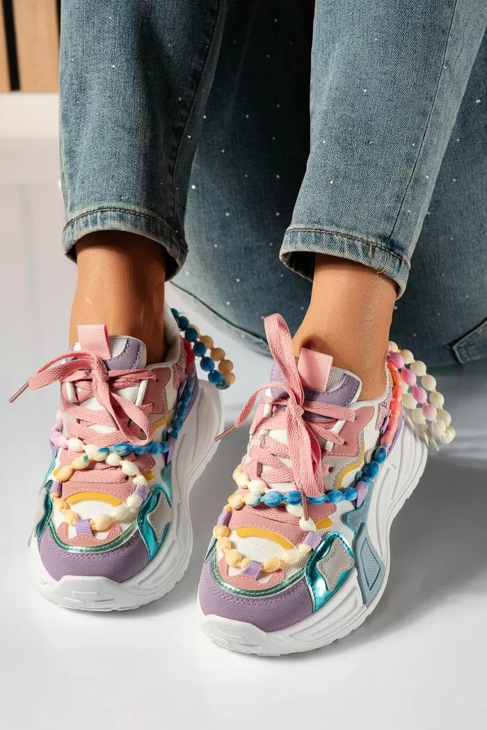 Adidasi dama multicolor din piele ecologica Maddy #21432