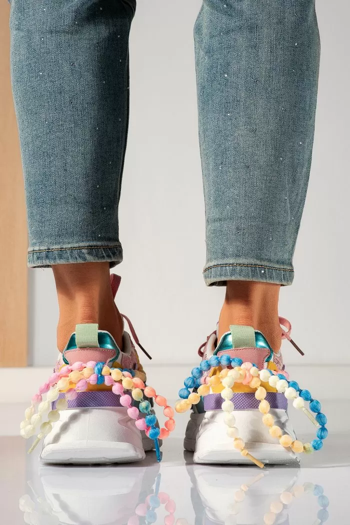 Adidasi dama multicolor din piele ecologica Maddy #21432