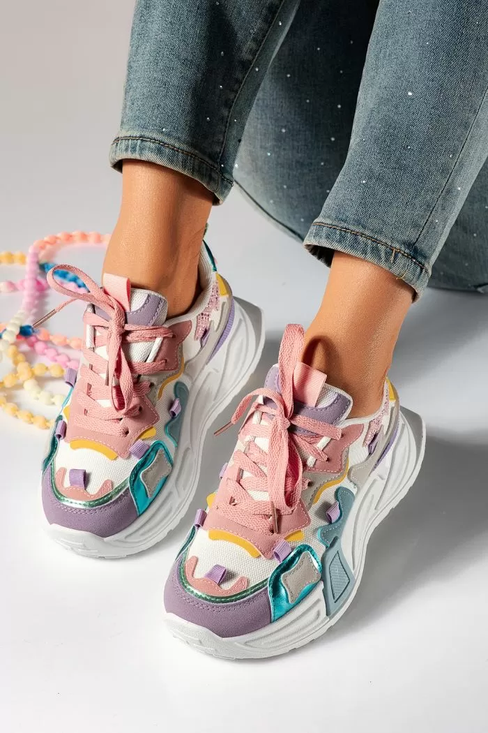 Adidasi dama multicolor din piele ecologica Maddy #21432