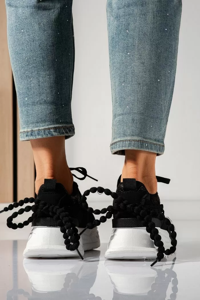 Adidasi dama negri din piele ecologica Maddy #21433