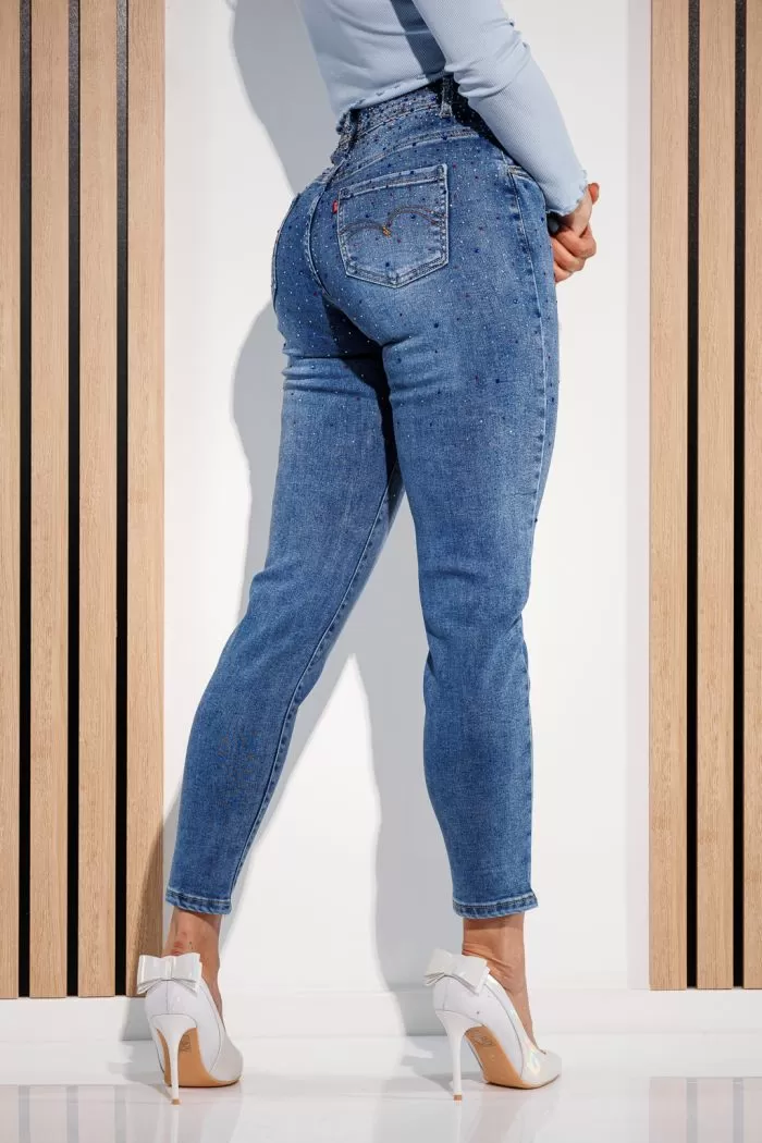 Blugi MomFit Dama Ana Albastri #A951